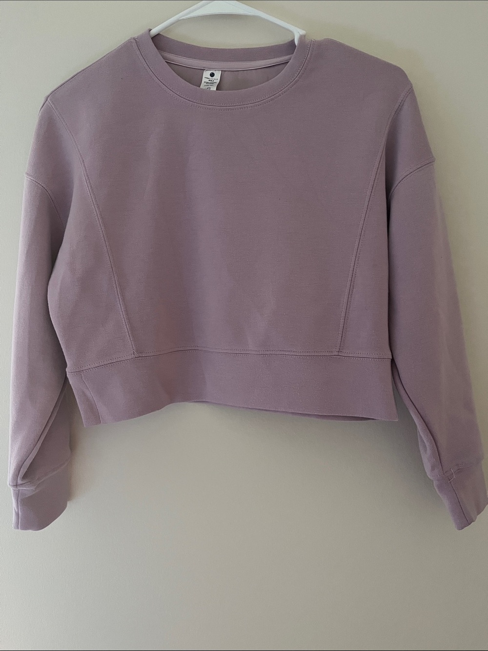 Yogalicious Lavender Cropped Crewneck Sweatshirt